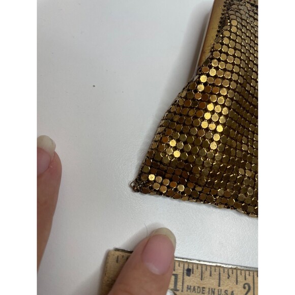 VTG MCM Gold Mesh Evening Wallet Purse W Germany - Picture 14 of 14